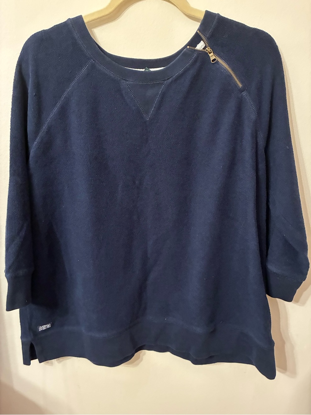 Lauren Ralph Lauren 1X navy terry cloth sweatshirt